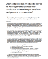 National Stakeholder Group discussion paper - Urban woodlands - November 2024